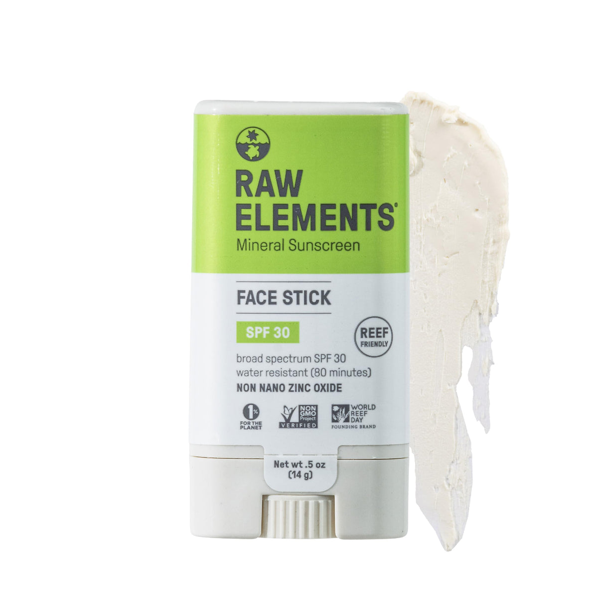 Raw Elements face sunscreen stick SPF 30 in action for daily protection