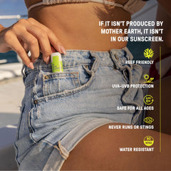 Raw Elements Lip Rescue SPF 30 label highlights UVA-UVB protection