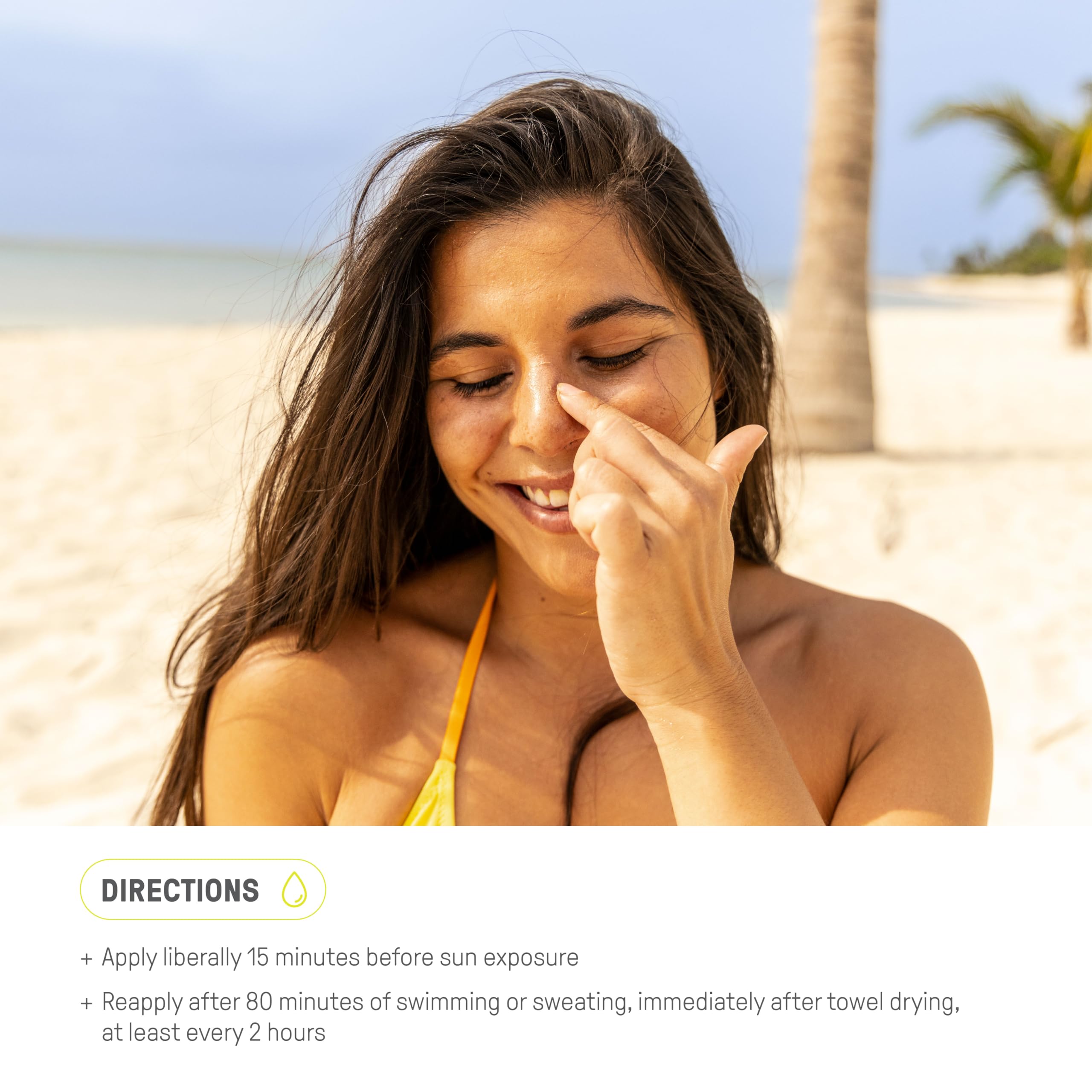 Raw Elements multitasking skin care application demonstrated on the face