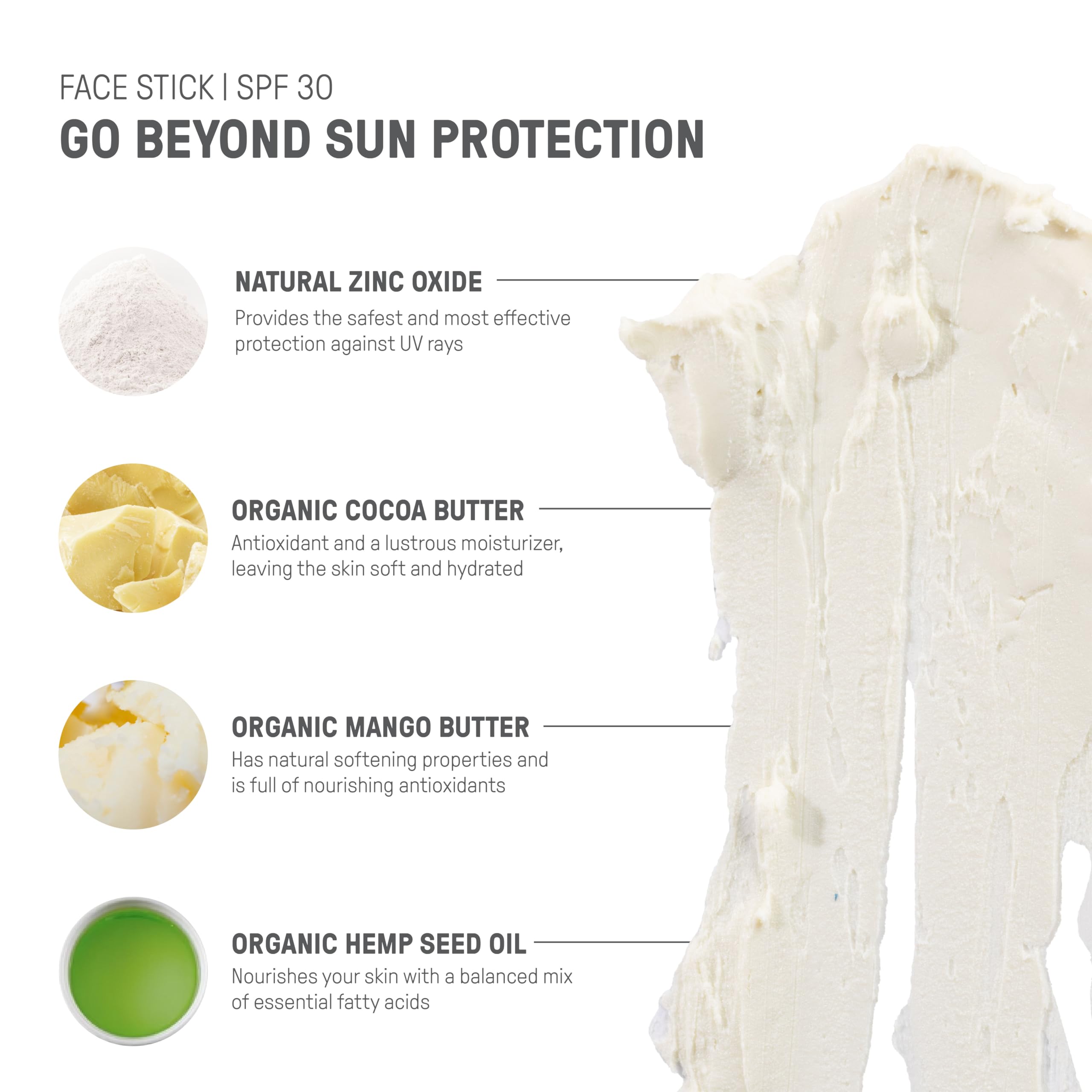 Raw Elements non-nano zinc oxide formula delivers gentle reef-friendly protection