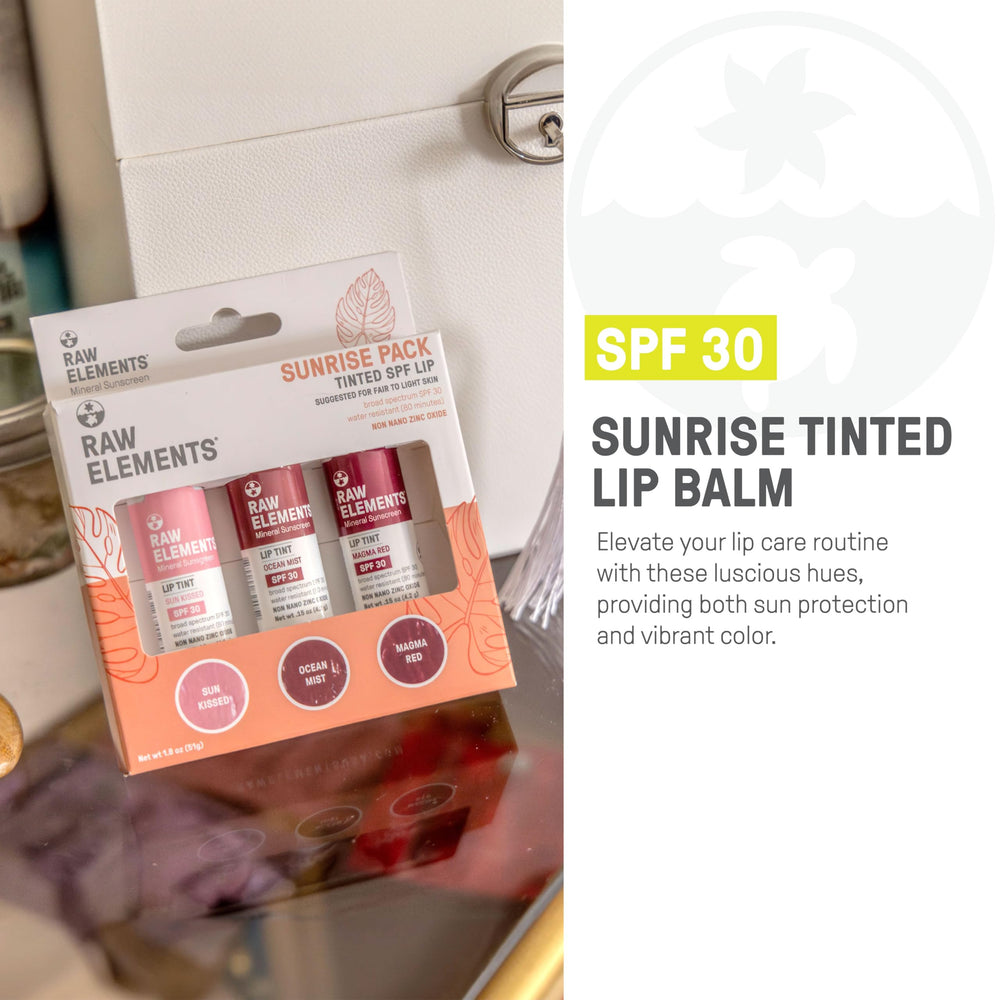 Raw Elements Ocean Mist tinted lip pack delivers color and long-lasting hydration