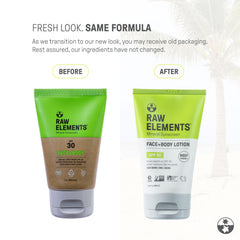 Raw Elements bio-resin tube packaging supports sustainability and reduces plastic waste.
