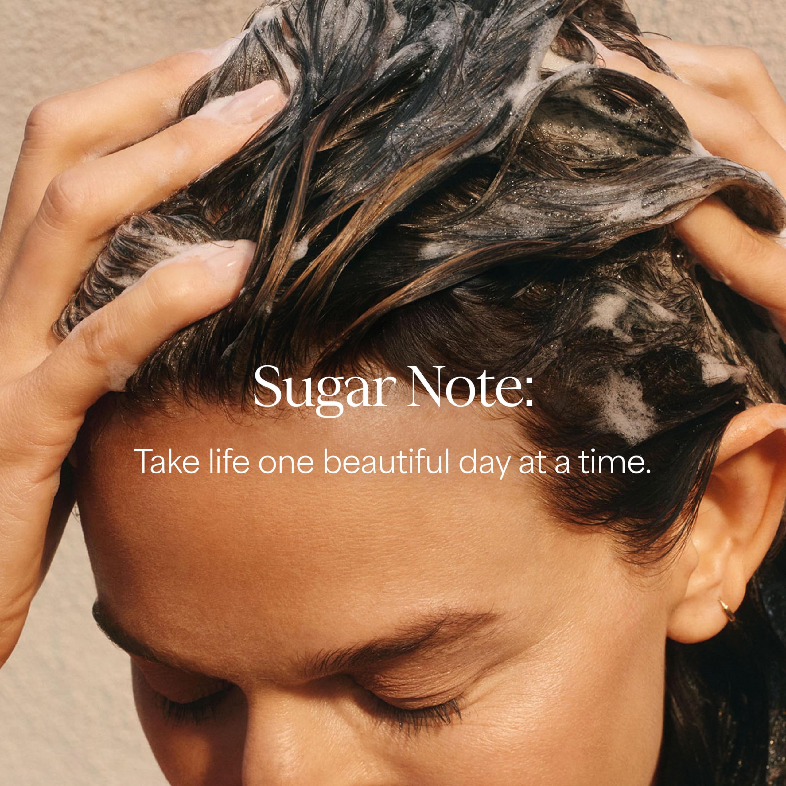 RAW SUGAR vanity display with scalp restore duo