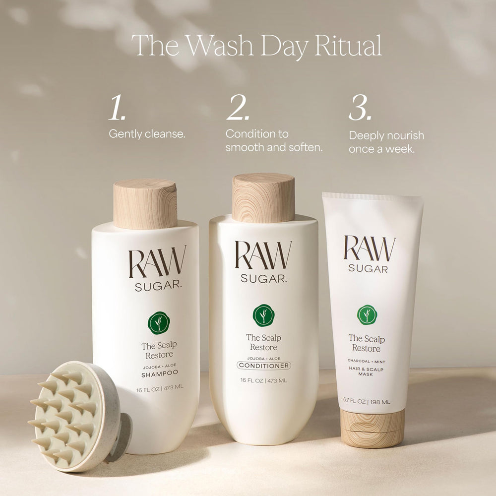 RAW SUGAR shiny hair lengths after conditioning