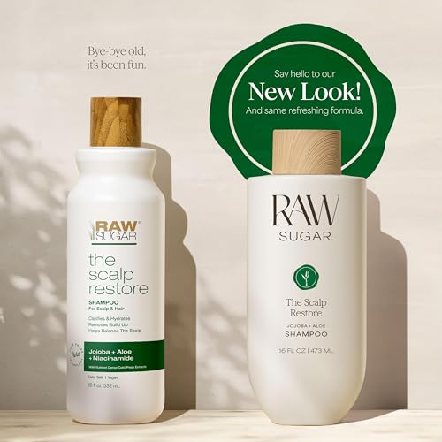 RAW SUGAR Scalp Restore Conditioner bottle hydrating hair and soothing scalp