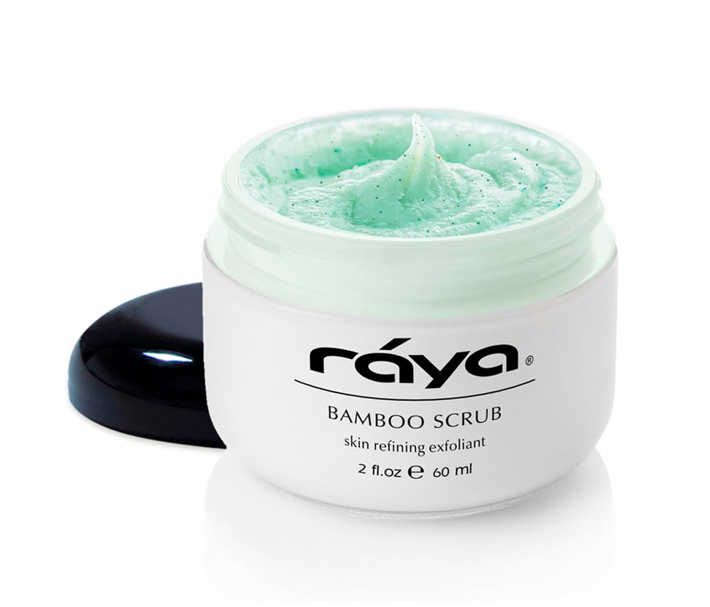 RAYA Bamboo Facial Scrub jar for smooth skin