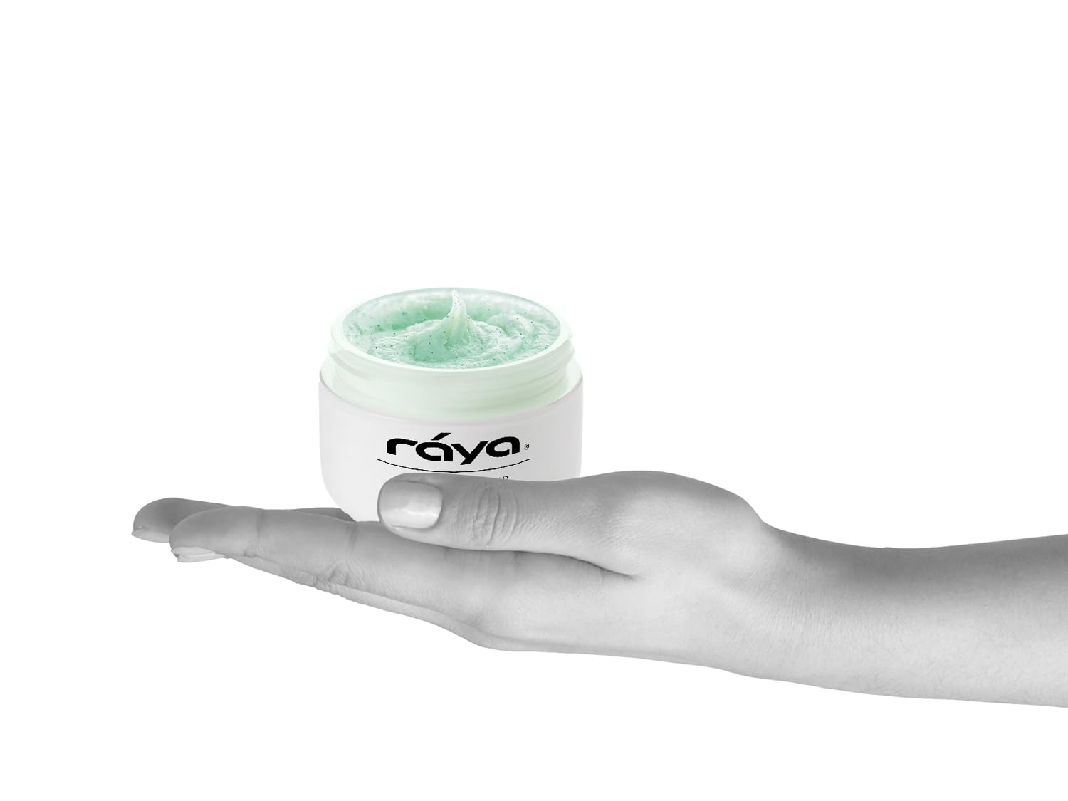Dry skin texture visible before use