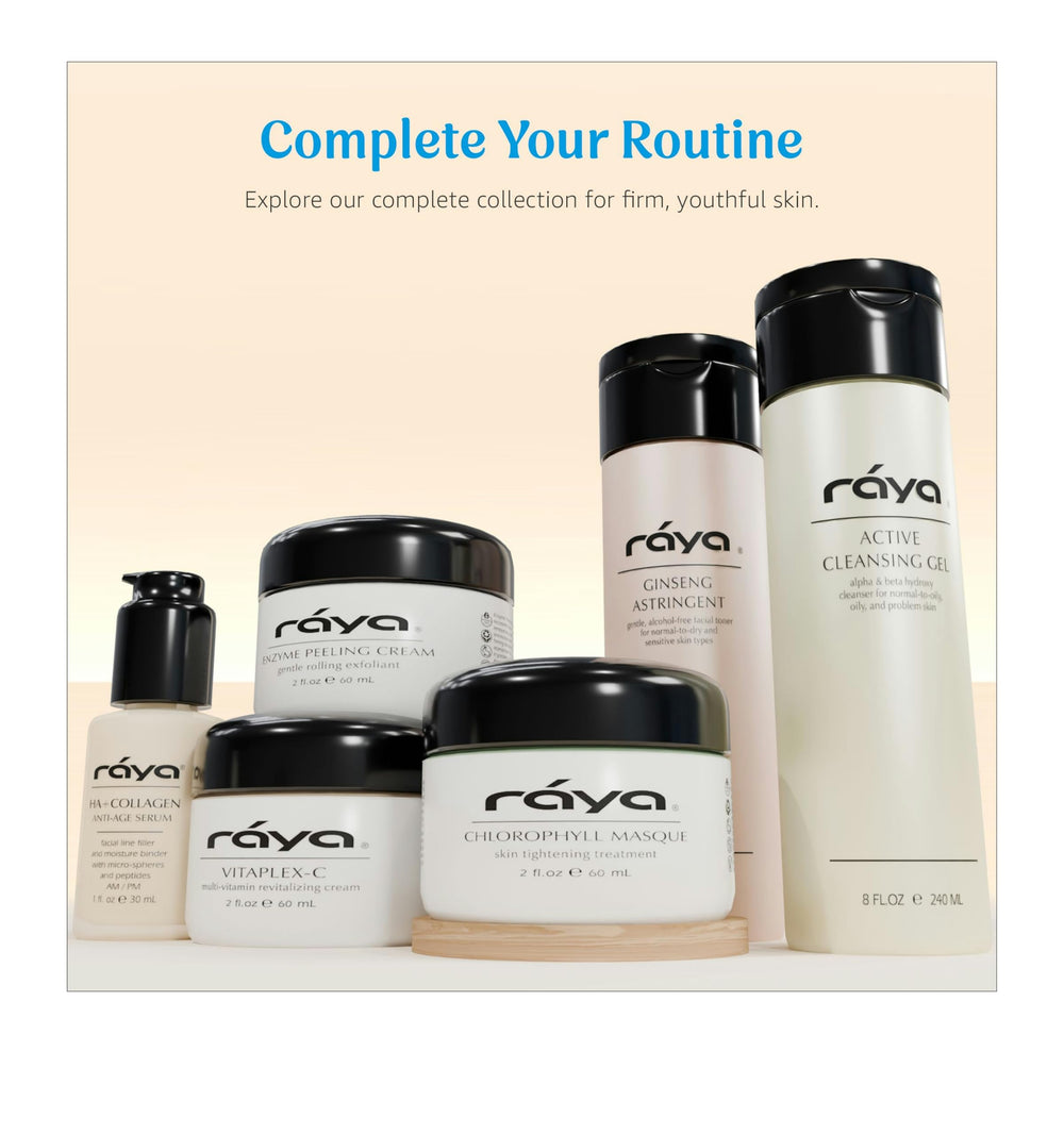 Raya Chlorophyll Masque ingredients label communicates clean, paraben-free formulation.
