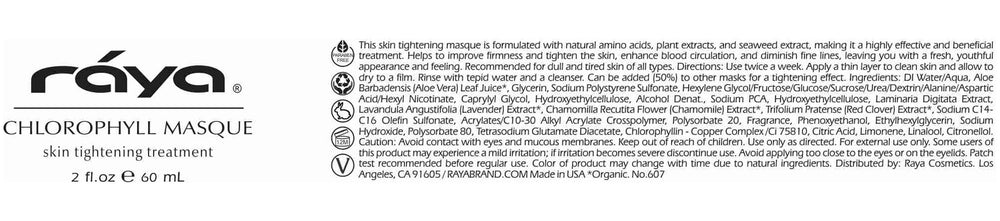 Raya Chlorophyll Masque ideal for daily routines and mindful skincare.