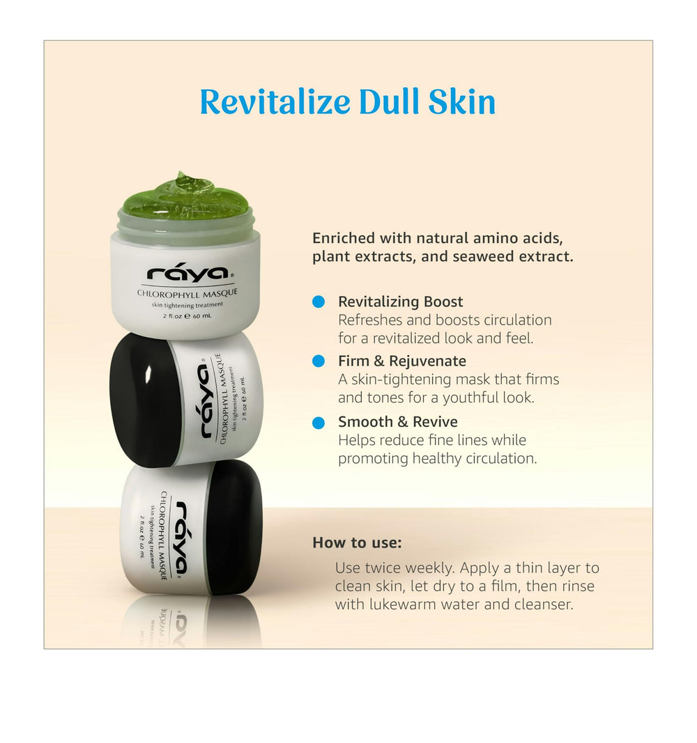 Raya Chlorophyll Masque texture closeup reveals smooth, creamy formula.