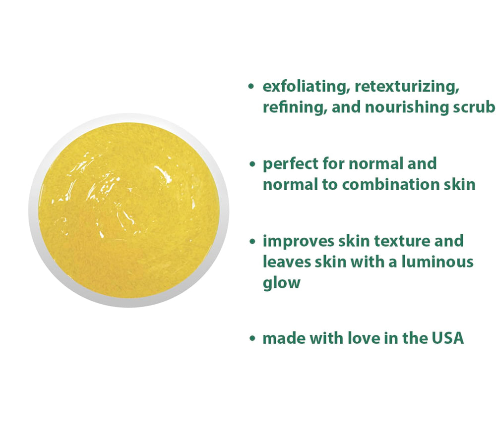 Raya exfoliating action on skin suggests even texture refinement