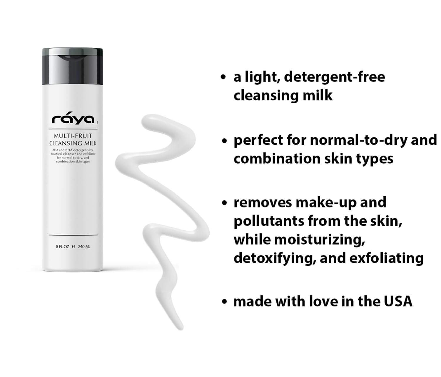 Raya face cleanser foam application highlights smooth lather for quick cleansing.