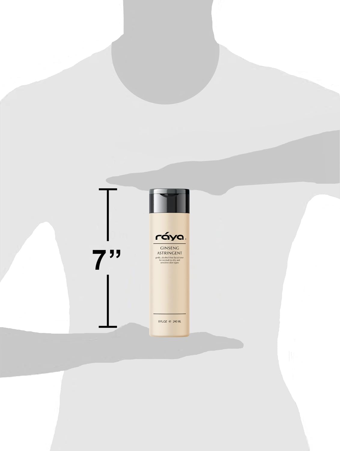 Raya Ginseng Toner packaging indicating USA-made natural ingredients