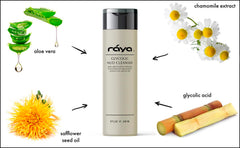 Raya Glycolic Mud Cleanser pump action showing easy daily application.