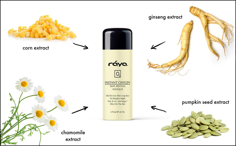 Raya masque tube closeup reveals smooth gel texture for quick refresh.
