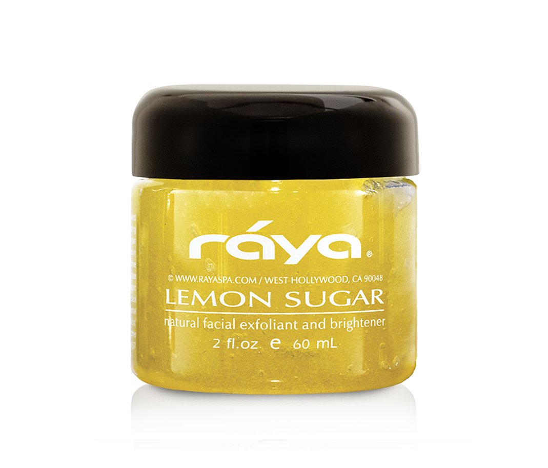 Raya Lemon Sugar Scrub skin-brightening concept image highlighting glow