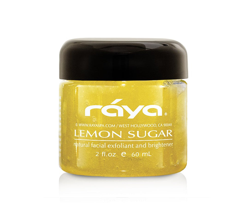 Raya Lemon Sugar Scrub skin-brightening concept image highlighting glow
