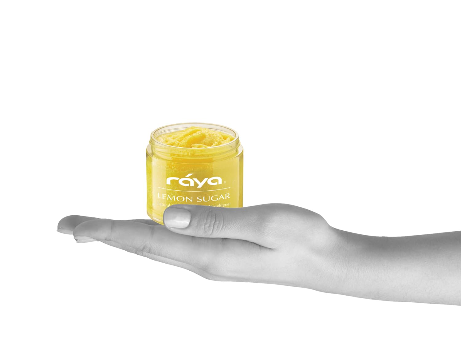 Raya Lemon Sugar Scrub lemon zest closeup with fresh citrus scent