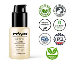 Raya Lifting Elixir ingredients ginseng-seaweed, signaling revitalized skin tone and vitality