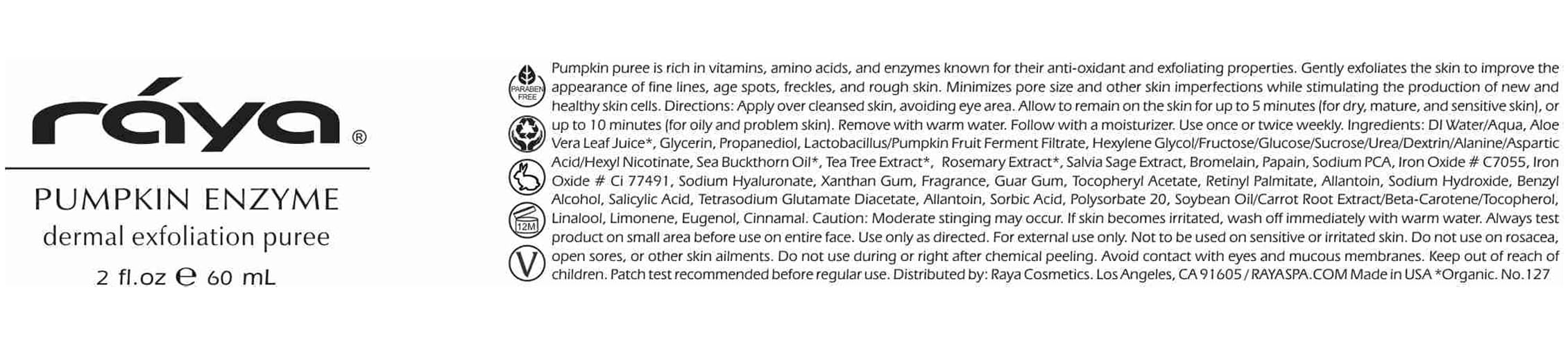 Raya Pumpkin Enzyme Facial Puree applied to the hand for even tone.