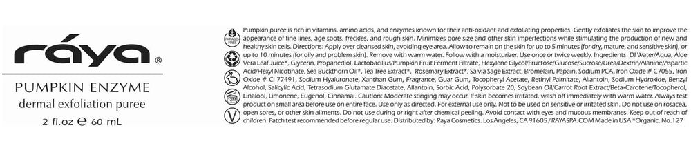 Raya Pumpkin Enzyme Facial Puree applied to the hand for even tone.