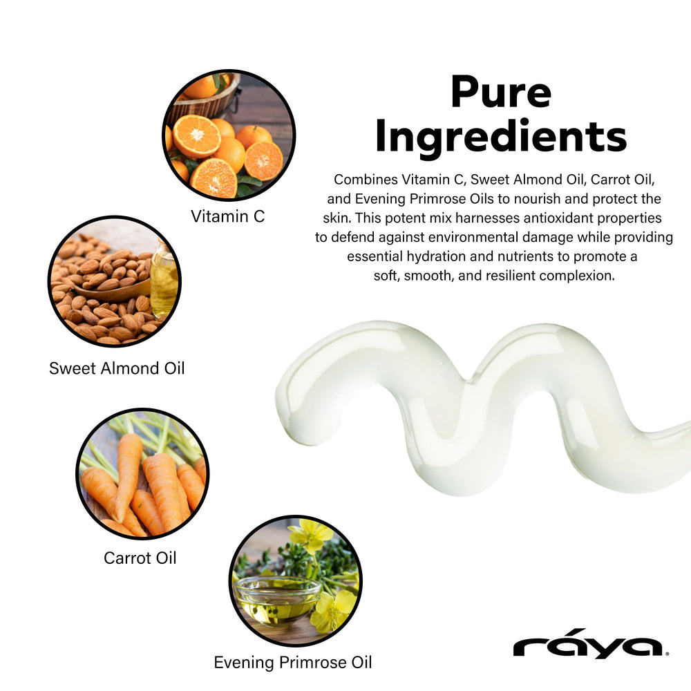 RAYA Vital Silk Serum bottle open, showing silky texture for quick absorption.