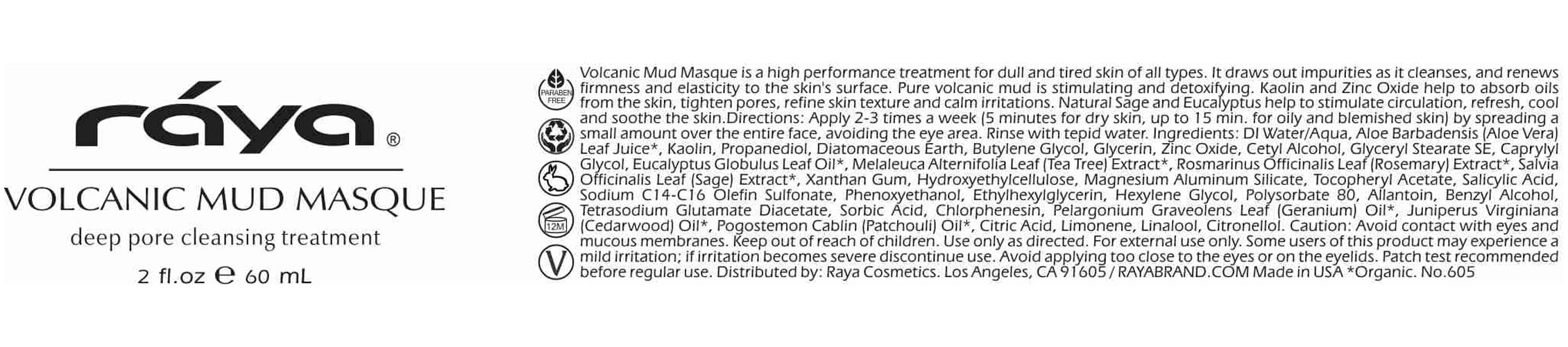 Raya Volcanic Mud Masque rinsed off revealing refreshed skin