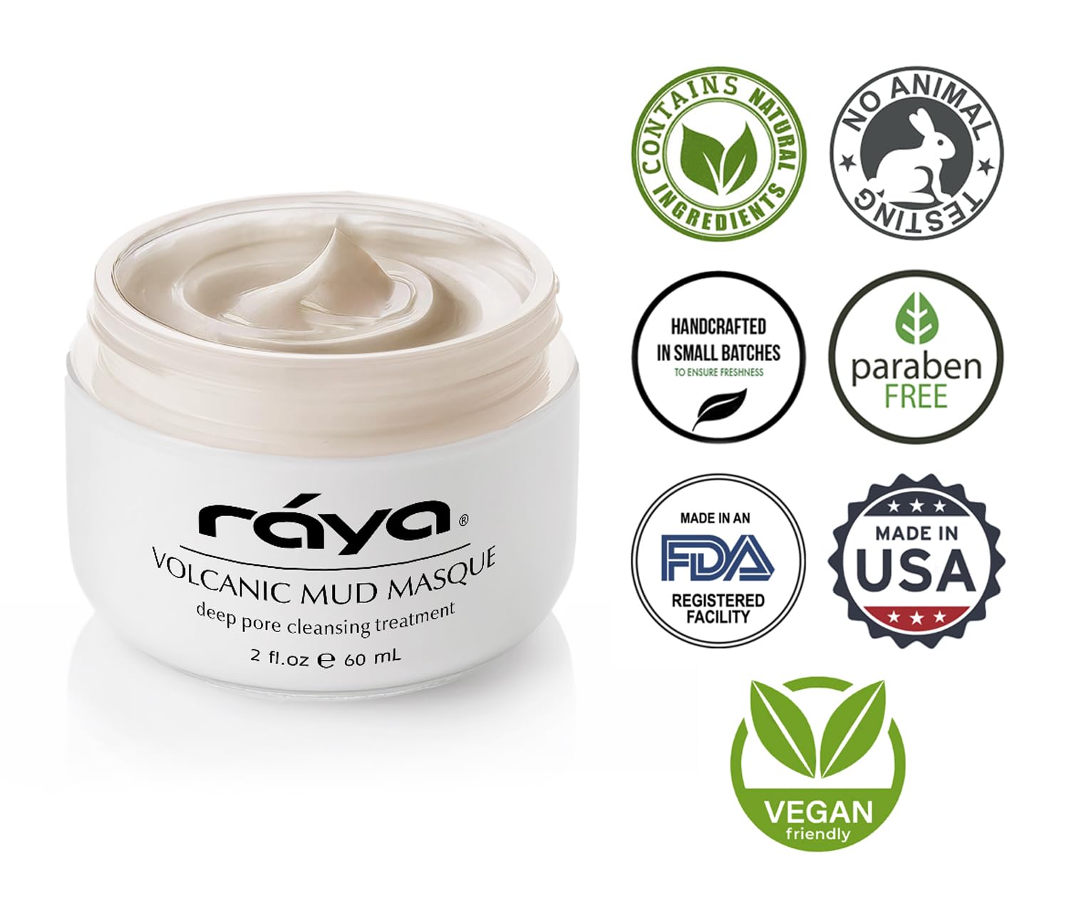 Raya Volcanic Mud Masque texture closeup aiding oil absorption