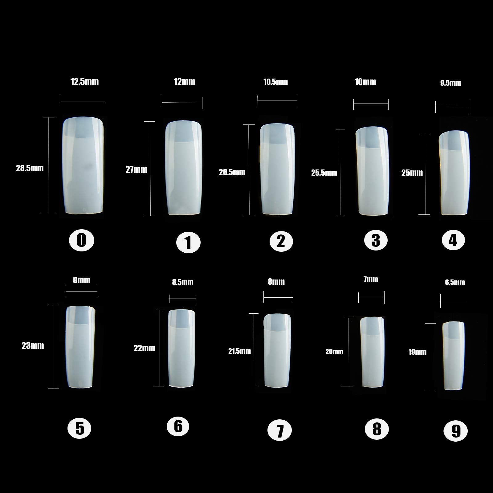 RayanWay ABS material nail tips for durable, gentle wear.
