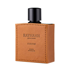 Rayhaan Corium packaging box conveying luxury and gift-ready presentation.
