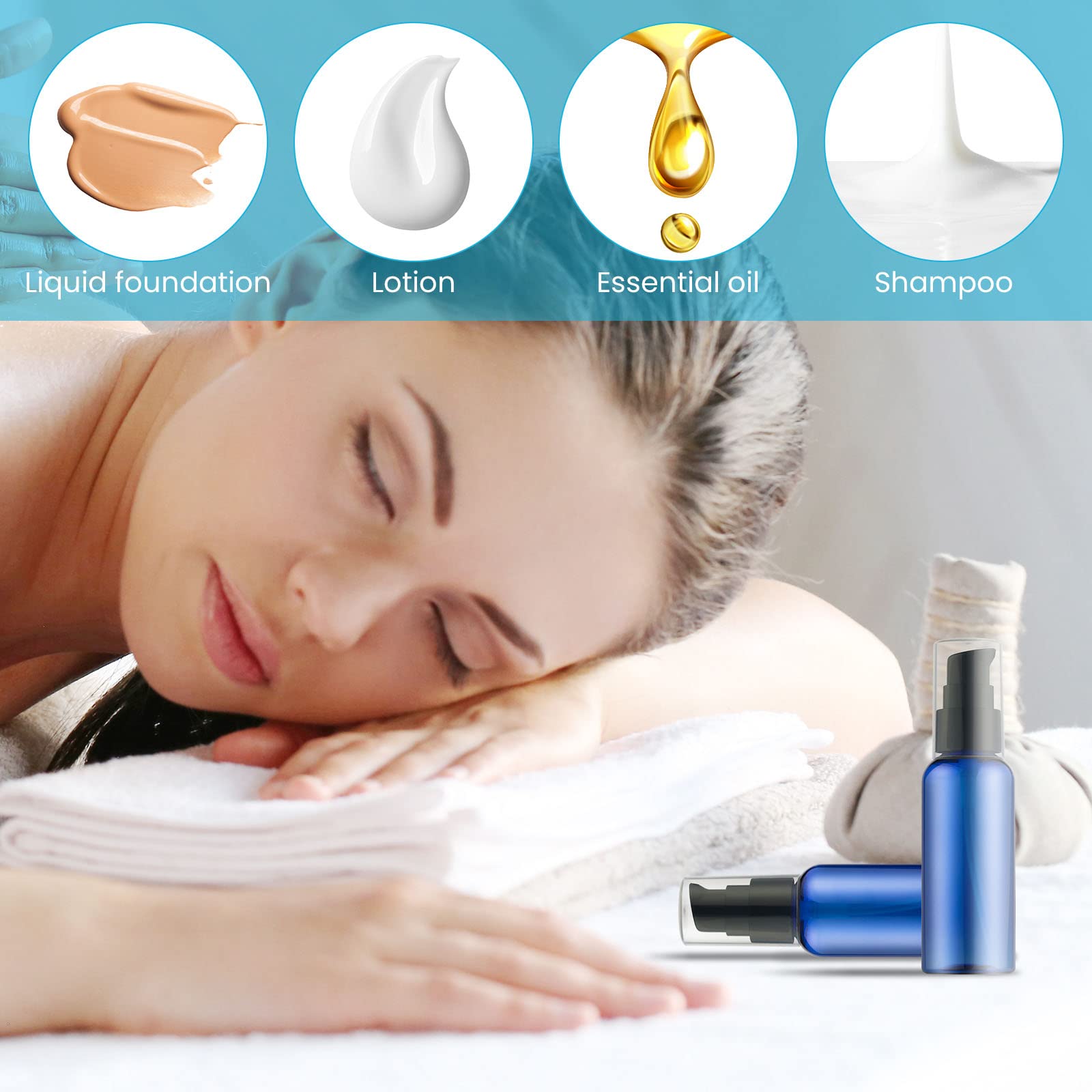 RAYNAG pump bottles dispense shampoo and lotion smoothly