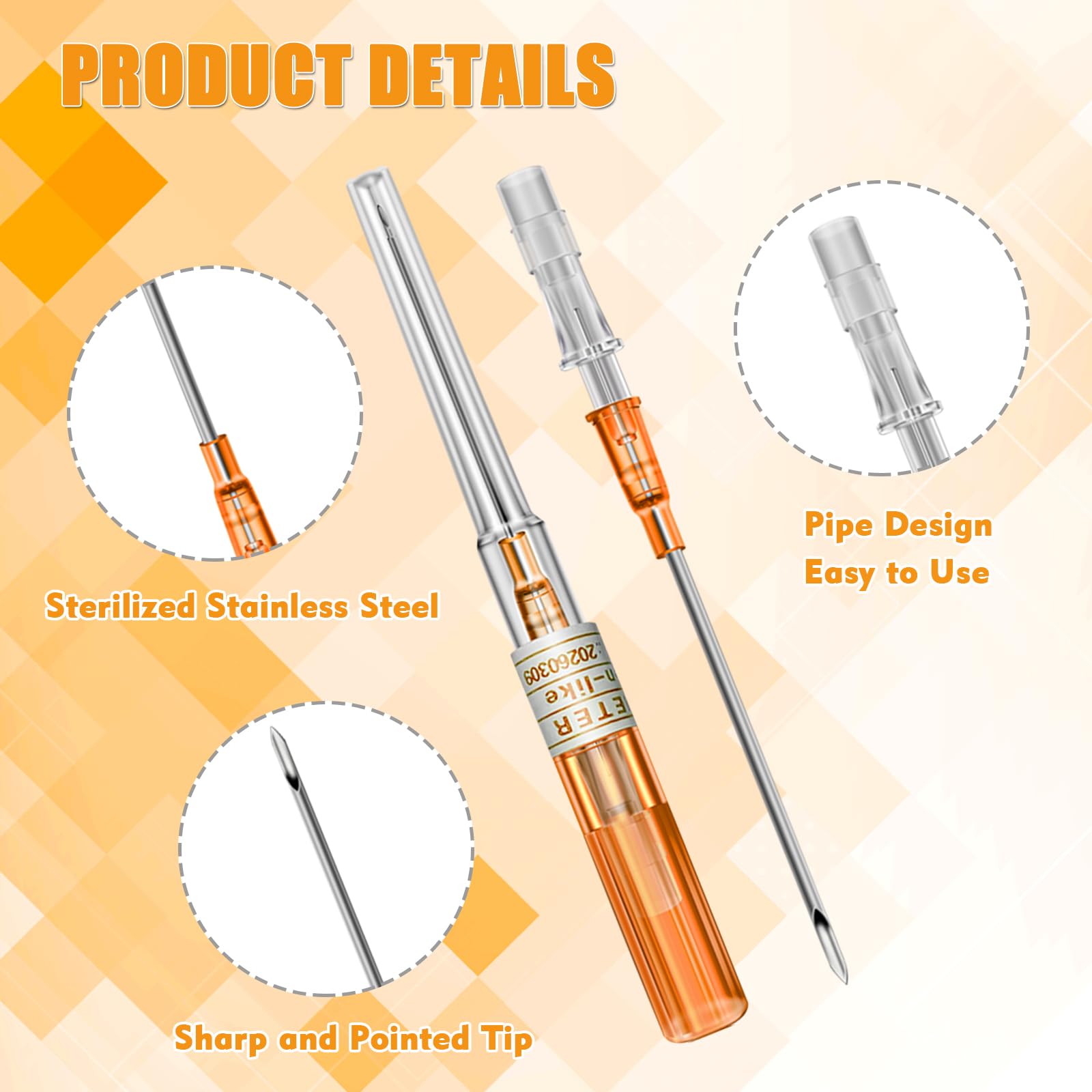 Rayyl 316L surgical stainless steel piercing needles for durable performance