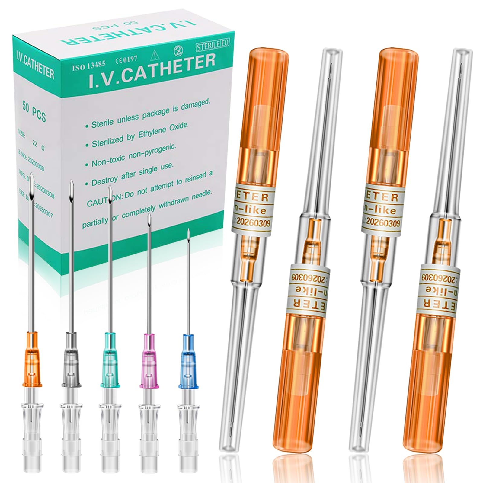 Rayyl mixed gauge catheter piercing needles in packaging for clean use