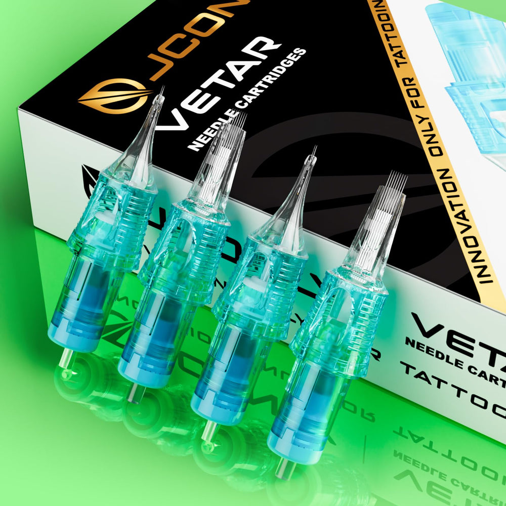 Rayyl Vetar 20-piece set fits most machines for versatile tattooing.