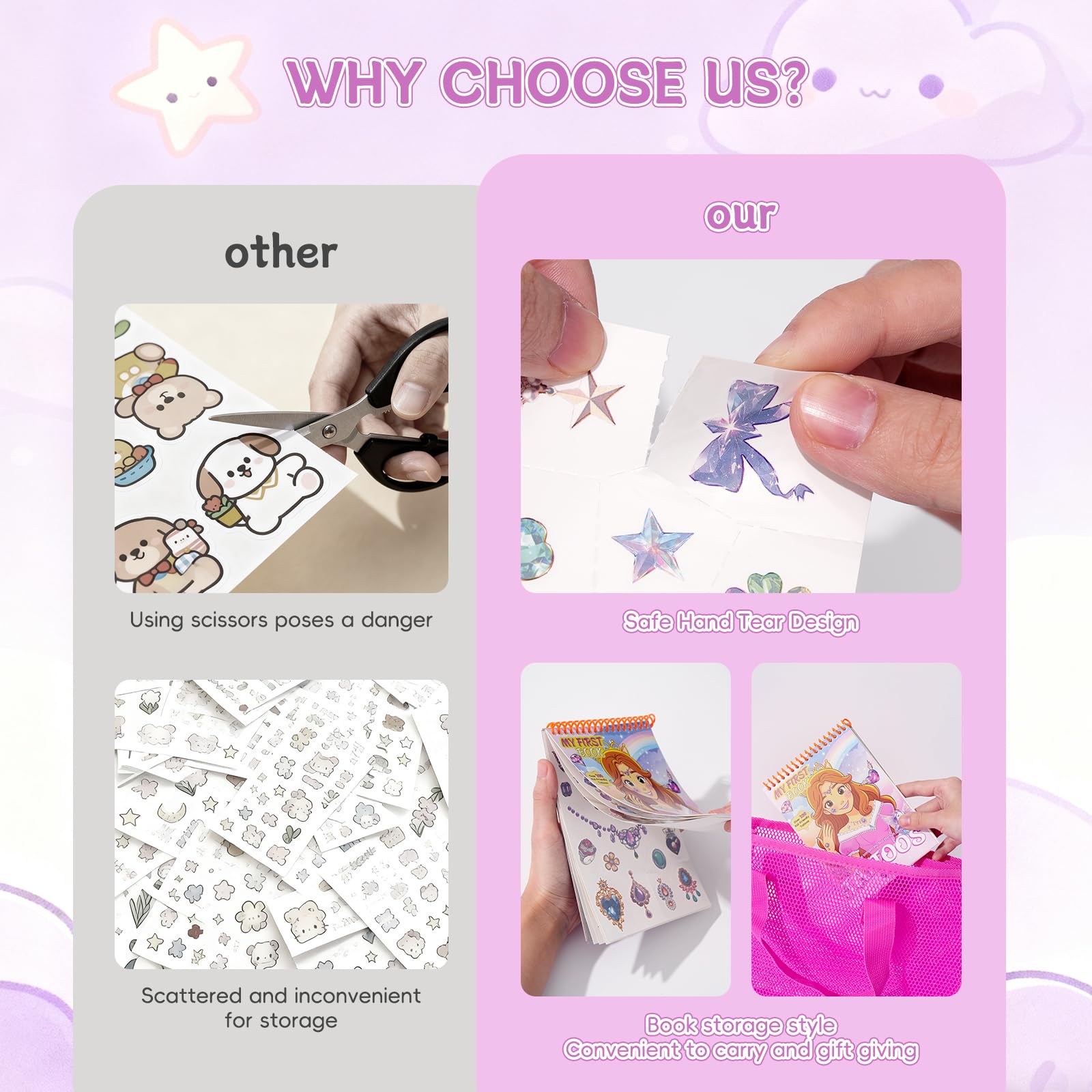 Rayzoq easy-apply tattoos require no tools for simple kid-friendly use.