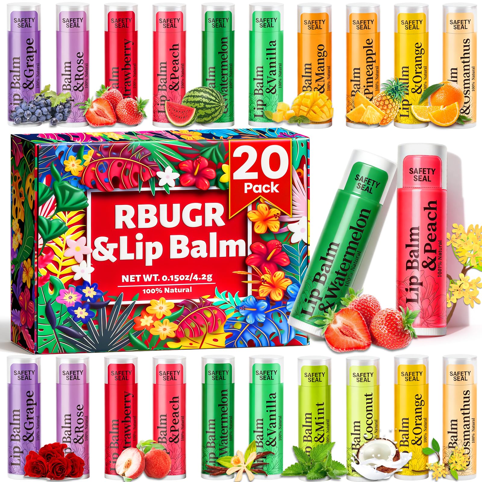 RBUGR lip balm Rose flavor for daily hydration and soft lips