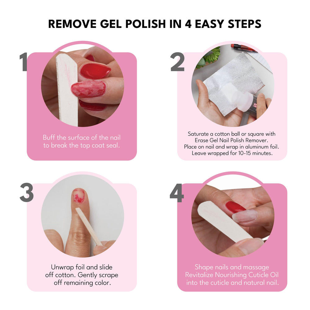 RC Red Carpet Manicure Erase bottle-dispense action for easy at-home use.