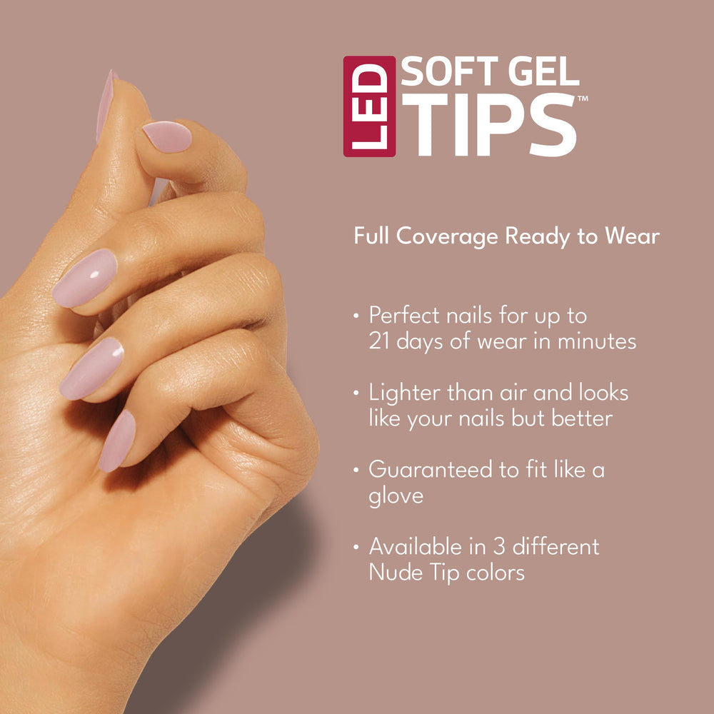 RC Red Carpet Manicure pre-shaped nude tips for seamless full coverage