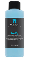 RC Red Carpet Manicure Purify bottle closeup showing residue removal after curing