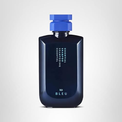 R+Co BLEU bottle yields glossy shine on hair after use.