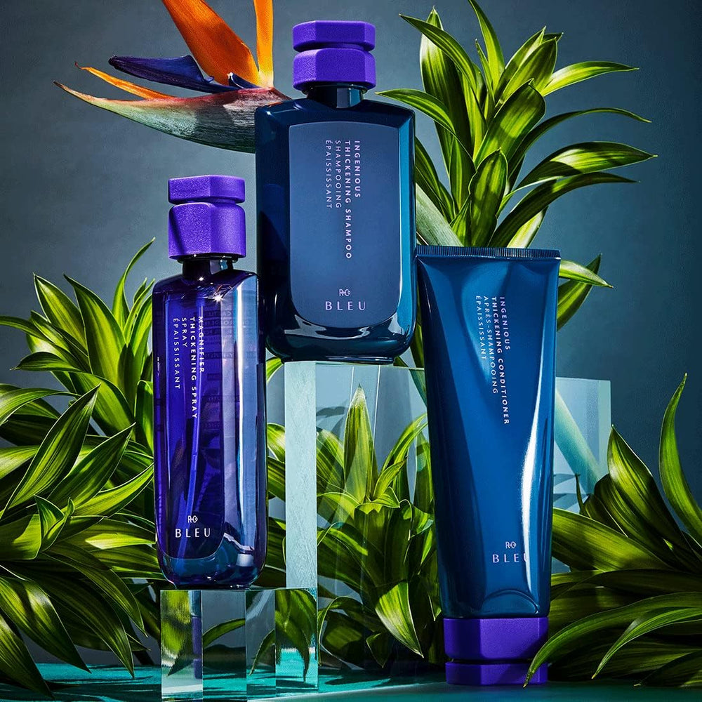 R+Co BLEU lather application demonstrates even distribution during washing.