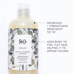 Dallas Thickening Shampoo lather in hand highlights rich cleansing for daily use