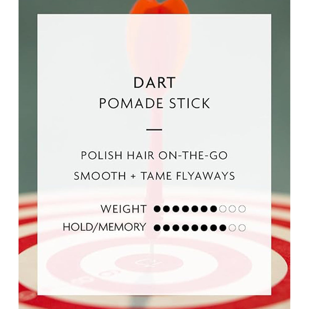 R+Co Dart Pomade Stick smoothing strands for a polished, defined look