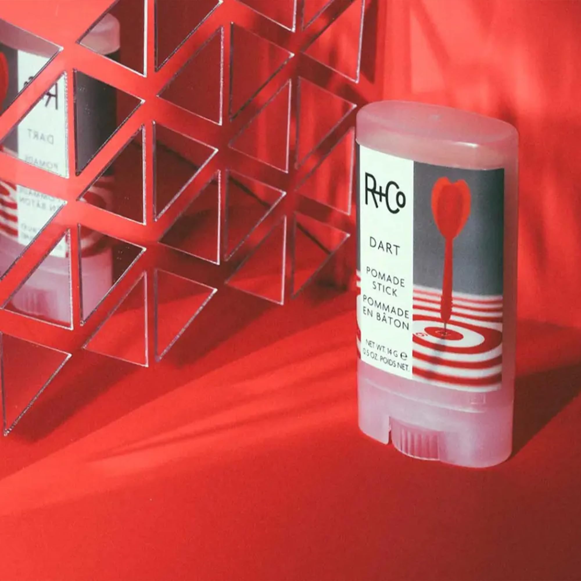 R+Co Dart Pomade Stick 2-pack display highlighting value and convenience