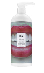 R+Co Television Perfect Hair Conditioner bottle showing weightless moisture for shine
