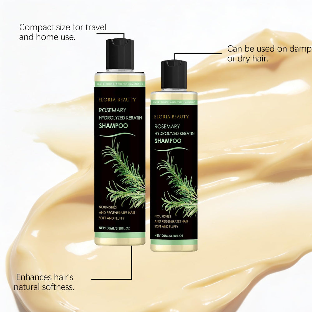 RCSCBC Eloria Beauty Shampoo rich lather demonstrates deep hydration for frizz control.