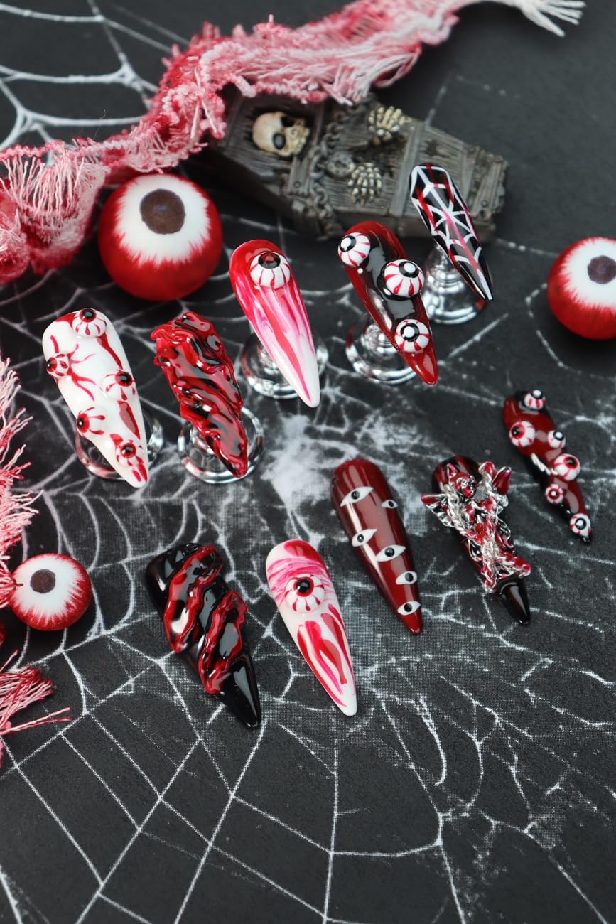 RDNTBEU nails with blood angel tips offer versatile elegance for events