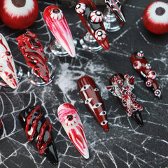 RDNTBEU nails with spider web tips add chic glamour for outfits