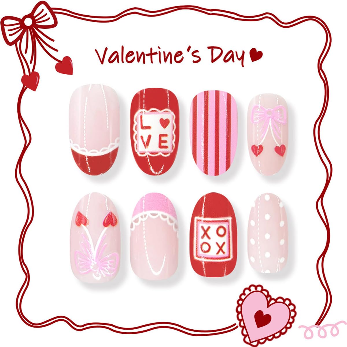 Rdntbeu 24-nails set provides multiple sizes for a precise, comfortable fit.