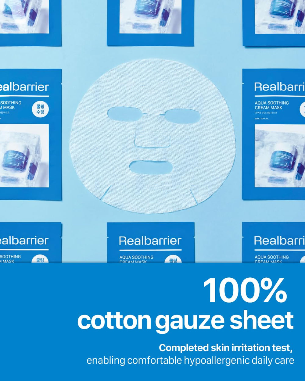 Real Barrier dermatologist-tested badge signals safe daily use for sensitive skin.